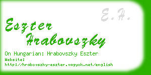 eszter hrabovszky business card